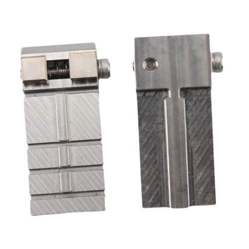 Generic 2Pcs Duplicating Fixture Clamp Key Fixture Set,Metal Fixture Kits,Keys Machine Fixture Parts for Copying,Car Key Long Profile, 1.69cmx5.41cm, Silver