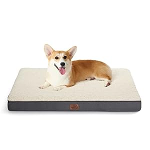 Bedsure Medium Dog Bed for Medium Dogs – Orthopedic Dog Beds with Removable Washable Cover, Egg Crate Foam Pet Bed Mat, Suitable for Dogs Up to 35lbs