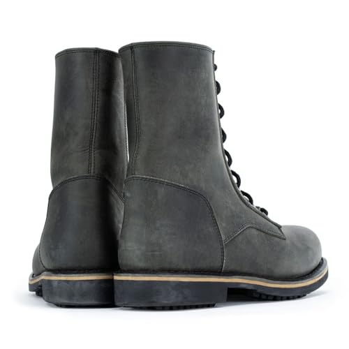 Milwaukee Leather MBM9065 Men's Antique Black Lace-Up High-Rise Boots - 94