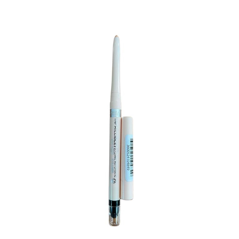 L'Oréal Paris Delineador de ojos resistente al agua con fórmula de gel, para un trazo expresivo, dura todo el día, Infaillible Gel Automatic Grip Meta Light Eyeliner, Bright Nude