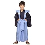 クリアストーン(Clearstone) キッズジョブ コスプレ ハロウィン 奉行 キッズ 男の子 120cm ブルー