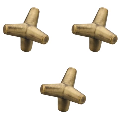 Image of Y Shape Knob for Drawer /Decorative Knobs and Pulls /Drawer Knob /Door Knobs for Drawers (Zinc Alloy /Brass Antique Finish) Pack of 3-| 3 Years Warranty |