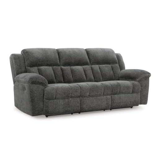 Contemporary Manual Reclining Sofa in Gray