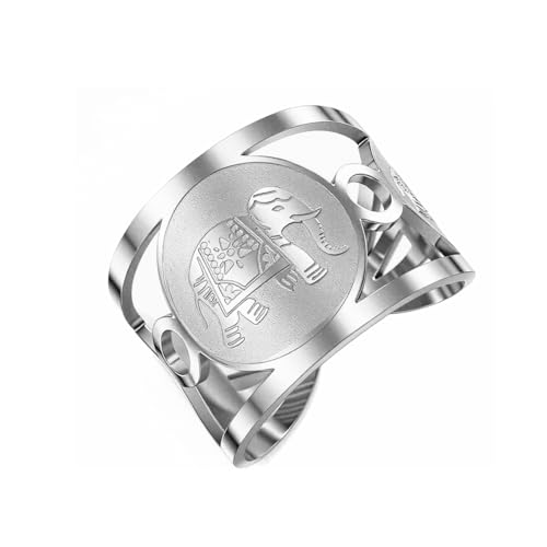 Dreamtimes Bague éléphant Bagues élégantes en acier inoxydable pour femmes et hommes Bijoux réglables avec motifs d'animaux Accessoires de finition polie durable de...