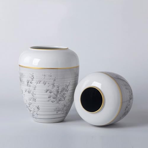 Vase créatif en céramique blanche et haut de gamme pour table chic