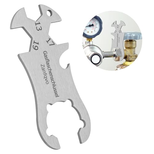 Zanfqvo Gasflaschenschlüssel aus Edelstahl - Gasregler Schlüssel für...