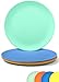 ECO MATTERS【Microwave Safe】Bamboo Toddler Plates - 4 pc Set - Best Eco-Friendly Dinnerware Plate Pack for Children, Dishwasher and Microwave Safe - Natural, BPA Free, Non-Toxic