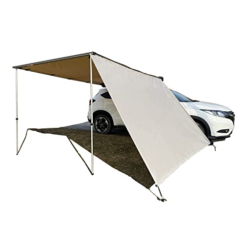 Dulepax Car Side Awning Shade Screen, Vehicle Awning Wall Extension Canopy For Side Screen(8.2X6.6 Ft), Beige Universal Side Wall Panel Cloth Accessories Provide More Shade And Privacy(Screen Only) #TOP6