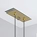 Produktbild Baldachin rechteckig Lampe 2 loch (Lampenbaldachin, 30x12x0,3 cm) - messing