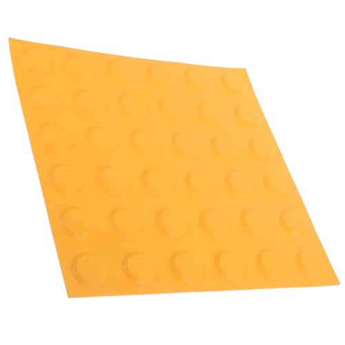 PAMINGONO Baldosa para Pavimentación de Ladrillos Ciegos 30x30 Cm, Material Pvc Resistente al Agua, Puntos Naranjas Sólidos, Práctica para Ayudas Braille y Accesibilidad Visual