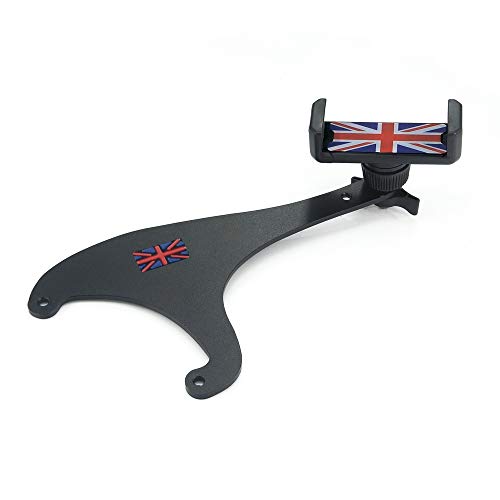 Heinmo Cell Phone Cup Smartphone Mount Holder with Cradle Rotatable Clip (Black & Gray Union Jack Flag Style, 3.5-5.5 Inch Phone) for Cooper Countryman F60 2017 2018 2019 (Red & Blue Union Jack)