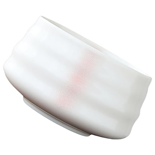 Mobestech Cuenco De Matcha Japonés Tradicional Cerámica Color Rosa Esmalte Técnica Kurobachi Para Uso Doméstico y Oficina