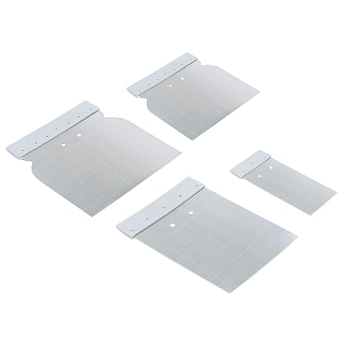 ZAVIA Continental Filling Knives Pack of 4 | Flexible Filling Knife | Stainless Steel Filler Spreader | Filling Knife Set for Holes, Cracks, & Walls | Filler Knife with Plastic Grip