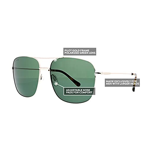Image of FATHEADZ Oversized Polarized Sunglasses Men & Women - UV Protection RX Ready Wide Fit Eyewear for Outdoor Use - RX Ready