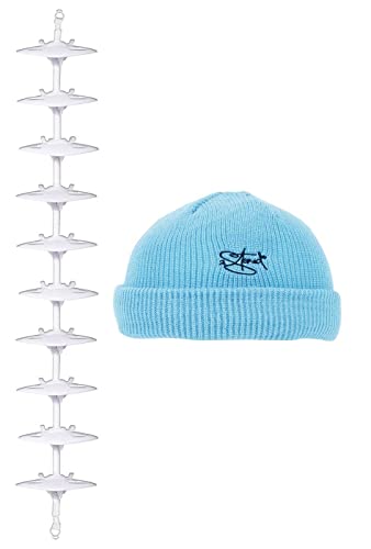 2Stoned Cap-Rack Pro Kappenhalter in Weiß mit 10 Clips zum Aufhängen von bis zu 30 Baseball Caps + Zugabe Cover