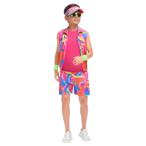 Disfraz infantil estilo 80s para niños miniatura 6