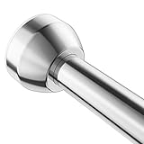 TEECK Shower Curtain Rod, 40-73 inch Adjustable Tension Spring, Shower Curtain Rod Tension, Premium