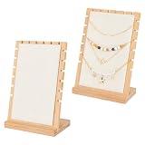 Présentoir de collier multifonctionnel:le dessus et les deux côtés du présentoir sont conçus avec des fentes, qui peut afficher plusieurs colliers en même temps, décalé, affichage flexible et modifiable, améliorer l'efficacité de l'affichage et l'effet visuel