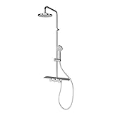 Variabel: Genießen Sie wahlweise den Regenschauer aus der Kopfbrause oder eine der 5 Strahlarten der Handbrause