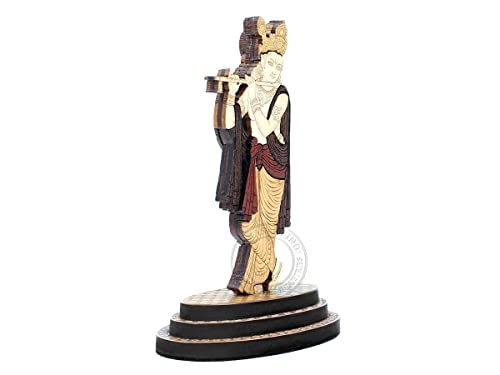 Estatua de Madera Lord Krishna 10.7 cm Multicapa miniatura 3