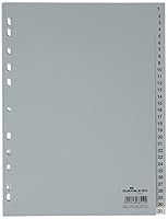 Durable Hunke & Jochheim Register 1 - 31 (PP DIN A4 215/230 x 297 mm) 31 Blatt grau