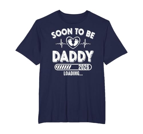 Soon to Be Daddy est. 2026 New Dad Fathers Day First Time T-Shirt, Men's Big and Tall, Navy Blue, 3X Tall