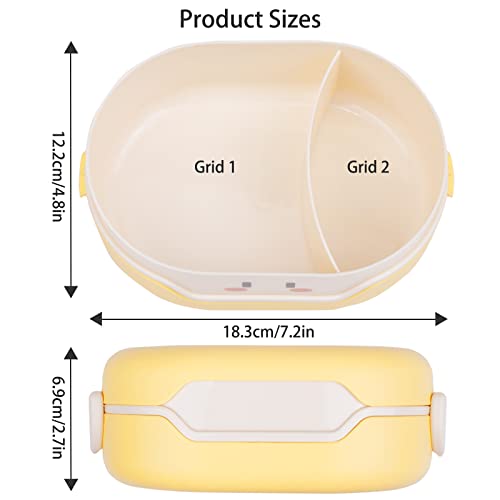 Dibaliyi Bento Lunch Boxes, Lunch Containers Leak Proof, Cute Bento Snack Box, Food Storage Reusable For Office Travel Work Camping Picnic Meal Prep(Yellow) #TOP7