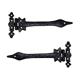 Adonai Hardware 245mm x 105mm Iron Hinge (Black Powder Coated)- Supplied as 2 Pieces per Pack