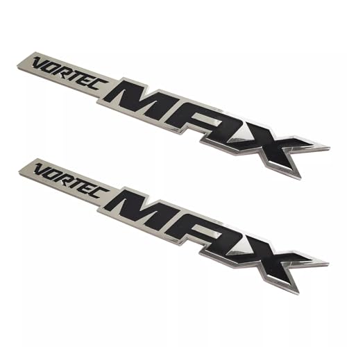 Image of Car 3D Side Door Tailgate Badges Emblem Decals Replacement for Vortec MAX 3Pcs (Silver Black)