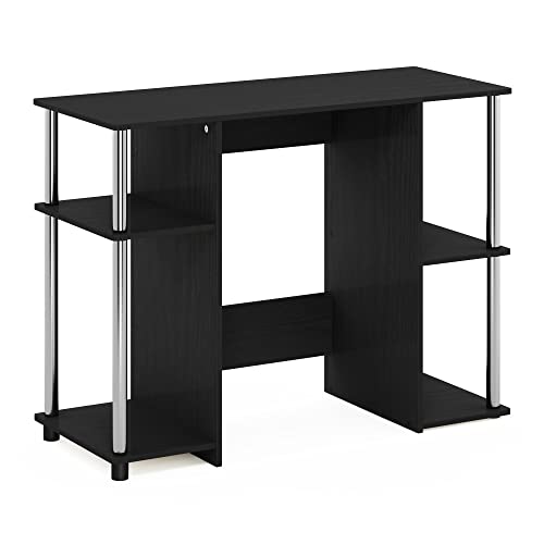 Furinno Jaya Computer Study Desk, Americano/Stainless Steel by Furinno - Image 4