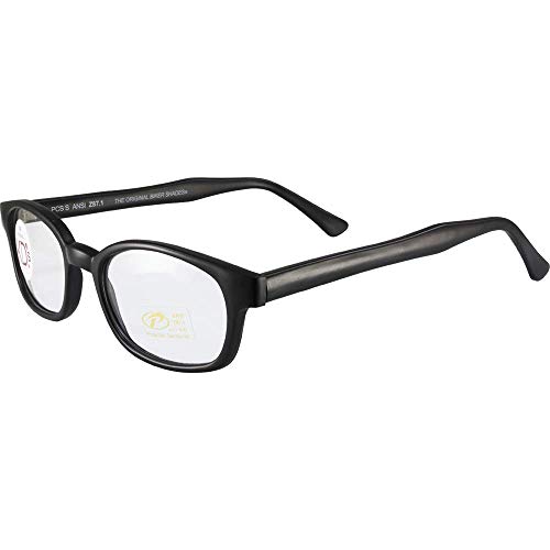 Pacific Coast Sunglasses KD's Matte Black Frame/Clear Lens (20015) Rectangular Sunglasses, Adult