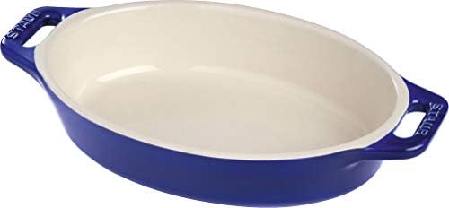 Staub Ceramic Oval Baking Dish 9-inch Sapphire Blue - Thumbnail 3