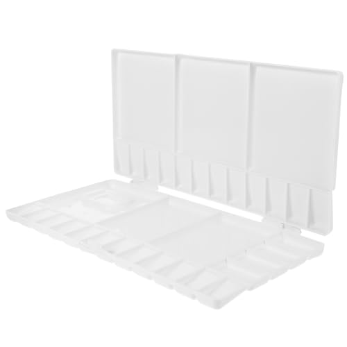 KALLORY Plastic Watercolor Palette Paint Tray with Compartments for Painters Students Art Durable Material Convenient for Mixing Colors Travel Friendly