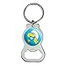 GRAPHICS & MORE Smurfette Face Keychain with Bottle Cap Opener