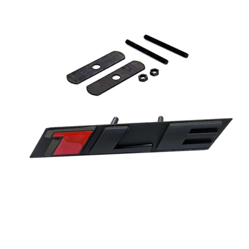 1PC Grille 1LE Emblem 3D Side Door Badge Sticker Letters Nameplate Compatible with 2017-2024 84534516 SS 1LE Black Red