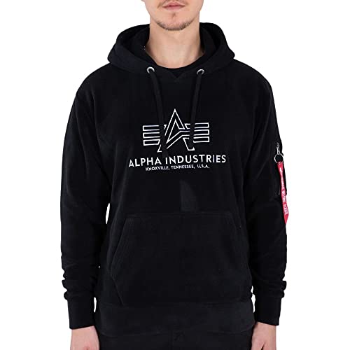 Preisvergleich Produktbild ALPHA INDUSTRIES Herren Basic Hoody Polar Fleece Kapuzenpullover, Black, XXL