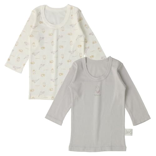 [SANTOWA] [�T���g�[��] �x�r�[ ���� ����T�V���c 2���Z�b�g 2���g �j�̎q ���̎q �t���C�X �R�ۖh�L �V�R�f�� ��100�� �R�b�g�� ���� �A���_�[�E�F�A 3�T�C�Y�W�J [ 80-95cm ] C�F�l�R 80cm