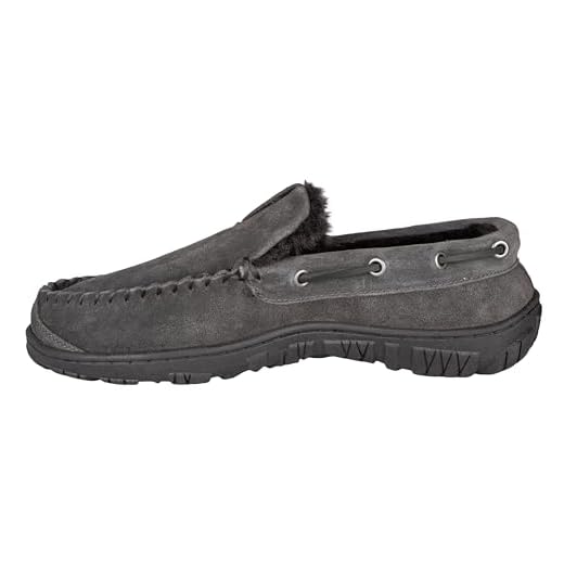 Clarks Mens Slippers Suede Venetian Moccasin Indoor & Outdoor Warm And Cozy House Slippers For Men (11 M US, Grey)