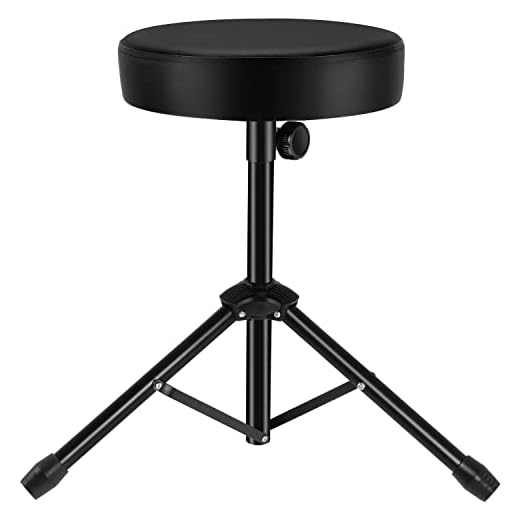 Noeler Universal Drum Throne Stool Metal Professional Drum Seat Sponge Padded for Kids&Adult with Anti-Slip feet
