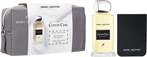 Daniel Hechter - Trousse Collection Couture Coton Chic - Eau de Toilette 100 ml & Porte-Carte - Coffret Cadeau Homme