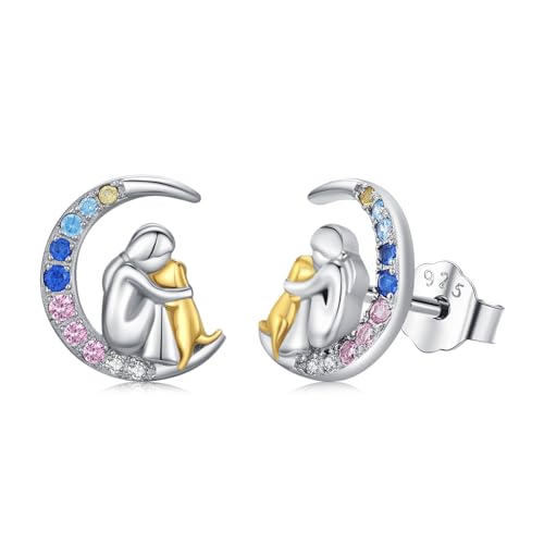 Image of 925 Sterling Silver Dog Earrings Cute Animal Puppy Stud Earrings Dog Jewelry Gifts for Women Girls Pet Lover Hypoallergenic Earrings for Sensitive Ears
