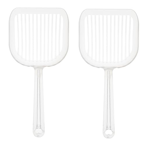 FONDOTIN 2個 猫砂シャベル ゴミ 注ぐ 猫の車輪 子猫スクーパー パン ふるいにかけている 消臭剤 少し 猫のアクセサリー 猫のトイレ おもちゃ 流せる 役職 Pc Transparent