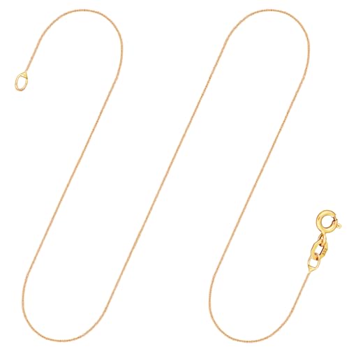 EDELIND Goldkette Damen 333 Echtgold - Ankerkette 0.8 mm Gelbgold 45cm - Feine Halskette mit Geschenkbox