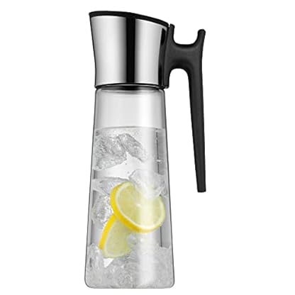 WMF Basic Wasserkaraffe mit Griff 1,5 liter, Glaskaraffe mit Deckel 1,5 l & Küchenhandtuch-Set 3-teilig, Baumwolle Küchentücher, 2 Geschirrtücher, Handtuch, Geschirrhandtuch – Bild 3