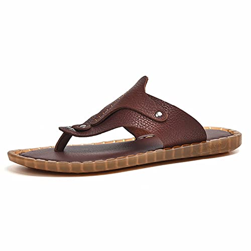 Tongs de plage en cuir homme idéales pour les vacances au bord de l'eau