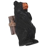 Inspiration émotionnelle : la sculpture sur bois représentant un ours portant du bois symbolise la persévérance et l'énergie positive, faisant de cette statuette un objet décoratif touchant pour les êtres chers