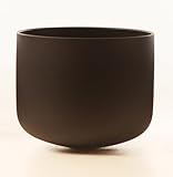 Leize Quartz Crystal Singing Bowl 432hz D Note Sacral Chakra Navel Chakra Black 11