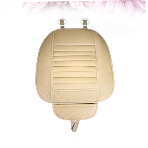 Housse de siège auto protection confortable en PU beige imperméable avec poche