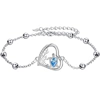 J.MUEN Pulseras Tortuga Mujere Plata de Ley 925 - Pulsera Corazón para Mujeres/Hermanas/amigo/Amantes del Océano Originales Océano Joyas
