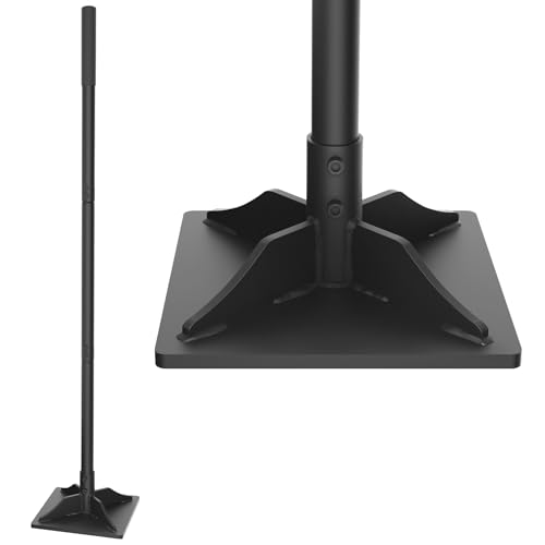 Steel Tamper Tool 49 inch Hand Tamper with Heavy Duty 8x8 Metal Tamper Head Long Handle Garden Tamper Tool for Dirt Landscaping Soil Ground Sand Black